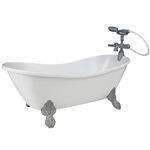 18 Inch Doll Bathtub with Shower Fits American Girl Doll Furniture & More! 18" Doll Furniture Bathtub