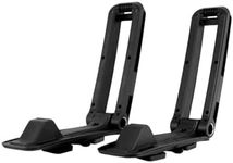 KUAT Class 4 V2 Folding J-Style Kayak Hauling Rack | Durable Rubber-Protected Universal Car SUV Rooftop Crossbar Mounted Boat Transportation System - Black