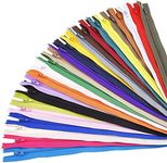 9 Inch and 12 Inch Zippers Sewing 25 Colors Nylon Coil Colorful Zippers Bulk for Sewing Crafts, 100 Pieces