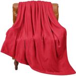 BEDELITE Fleece Blankets Red Throw Blankets for Couch & Bed, Plush Cozy Fuzzy Blanket 50" x 60", Super Soft & Warm Blankets for Winter