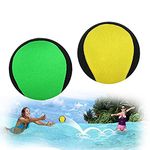 Airoads Water Bouncing Ball Hand Stress Relief Ball 2 Pack, Water Jumping Ball for Swimming Pool, Beach, Ocean and Outdoor Activity (Yellow+Green 5.5cm)