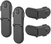 REDTRON Baby Drawer Safety Lock, Child Proof Cupboard Locks with 3M Adhesive, Baby Proof Cabinets Locks with No Trapped Fingers, No Tools Needed, Easy Installation(4 Pack, Black)