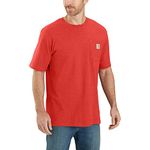 Carhartt Mens Work T-Shirt, Fire Red Heather, XXL