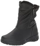 totes Women's Rikki Dual Zip Snow Boot Available in Medium and Wide Width, Black, 8