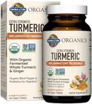 Garden of Life Organics Extra Strength Turmeric Inflammatory Response 120 Tablets-100Mg Curcumin (95% Curcuminoids) Black Pepper, Probiotics, Organic Non-GMO Vegan Gluten Free Herbal Supplement