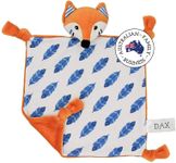 Little Archer & Co Baby Comforter Security Blanket - 100% Organic Cotton, GOTS Certified - Breathable, Soothing Soft Plush Newborn Baby Gift, Cute Fox Design