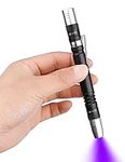 MODOAO LED UV Torch 2 in 1 Ultraviolet Flashlight Penlight Pen Clip Torch Blacklight Detector for Pet Urine, Stain, Bed Bugs 3 AAA Batteries