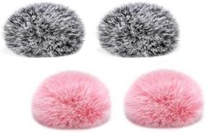 ZealSound DJI MIC 2 Windscreen Pop Filter for DJI MIC 2 / OSMO POCKET 3 Microphone Mic Furry Wind Muff Windshield Professional Foam Cover Set (NOT for Dji Mic 1 Lavalier Lapel Mic),4-Pack(Gray Pink)