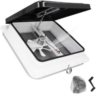 14 Inch RV Roof Vent with Fan Reversible, 12V RV Roof Vent Fan with 6 Inch Blades for Trailers, Campers, Compatible with Ventline, Jensen and Elixir