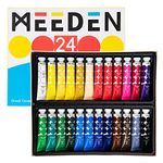 MEEDEN Gouache Paint Set, Non-Toxic 24 x 12ml/0.4oz Water-Based Gouache Tubes Paints for Canvas & Paper, Art Supplies for Artist, Adults, Beginners