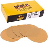 Dura-Gold - Premium - 180 Grit 3" Gold Hook & Loop Sanding Discs for DA Sanders - Box of 30 Sandpaper Finishing Discs for Automotive and Woodworking