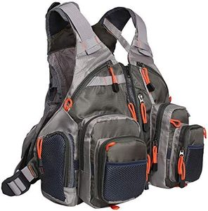 Waxaya Fly Fishing Vest Adjustable for Men and Women Green
