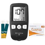 SD Codefree Blood Sugar Monitor - Complete Diabetes Testing Kit with Glucose Monitor, 100 Test Strips, 100 SD Biosensor Round Lancet & Lancing Device - Code-Free Blood Glucose Monitors for Accurate Diabetic Monitoring