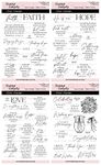 Stamp Simply Clear Stamps Faith, Hope, Love, Wedding and Anniversary Christian Religious (4-Pack) Inspirational Words 4x6 Inch Sheets - 48 Pieces