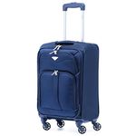 Flight Knight Lightweight 4 Wheel 800D Soft Case Suitcase Robust Anti Crack Cabin Carry On Hand Luggage Approved for Over 100 Airlines Including easyJet, BA & Many More!