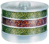 Luximal Plastic Sprout Maker Box | Hygienic Sprout Maker with 3 Container | Organic Home Making Fresh Sprouts Beans for Living Healthy Life Sprout Maker