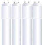Feit Electric T48/840/LEDG2/4 14W 32W/40W Equivalent Non-Dimmable 1750 Lumen 4FT Direct Replacement Plug and Play LED T8/T12 Linear Tube Light Bulb, 48" L x 1" D, 4100K (Cool White), 4 Count