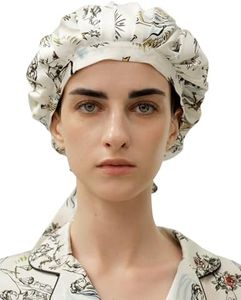 LilySilk 100% Mulberry Silk Bonnet Silk Night Sleep Cap Adjustable Hair Wrap for Sleeping Libra