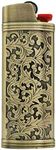 Lucklybestseller Metal Lighter Case Cover Floral Stamped for Bic Full Size Lighter J6 (Bronze)