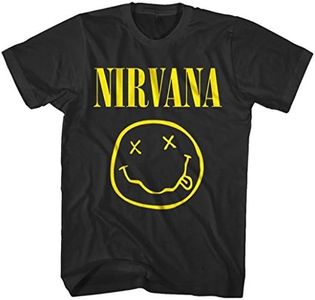 Nirvana Smile Face Logo T-Shirt - Black (Large)