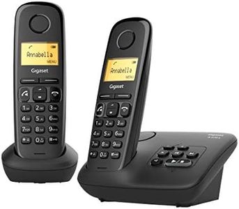 Gigaset A270 a Duo, Due Telefoni Cordless con Segreteria Fino a 25 Minuti, Vivavoce, Ampio Display, Nero [ITALIA]