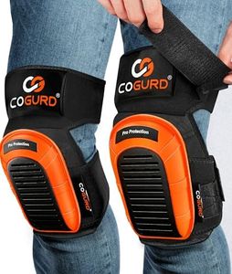 COGURD Knee pads for Men, Perfect for Construction, Work, Flooring, Gardening, Cleaning, Tiling - Knee Pad with Soft Gel Cushion - Non-slip Design - Durable Waterproof Material - Fits Men & Women