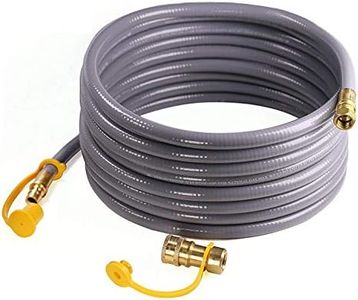DOZYANT 24 Feet 3/8-inch ID Natural Gas Grill Hose with Quick Connect Propane Gas Hose Assembly for Low Pressure Appliance -3/8 Female Pipe Thread x 3/8 Male Flare Quick Disconnect - CSA Certified