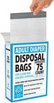 Impresa Extra Large Adult Diaper Disposal Bags - 75 Pack - FSA/HSA Eligible - Odor and Leak Proof - Tear-Resistant Undergarment Bags for Adult Diapers - Extra Thick (12 x 15 In)