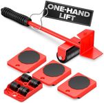 Furniture Lifter Tool Transport Shifter - Set of 5 Heavy Duty Appliance Rollers Moving Men Furniture Sliders for Tile Floors - Appliance Mover Leverage Tools Refrigerator Sliders for Hardwood Floors