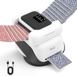 GJCrafts Automatischer All-in-One-Kartenmischer und -Geber, 5 intelligente Modi, integrierter Würfelroller, wiederaufladbar, kompatibel mit Poker-, Blackjack- und UNO-Karten für 2-8 Spieler