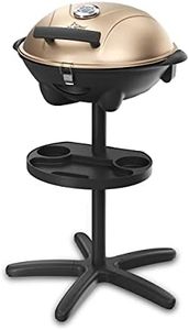 BBQ-9479 SUNTEC | utilizzo all’esterno come barbecue autonomo o da tavolo | in balcone, terrazza, giardino e in campeggio | elettrici con max. 2400 watt | coperchio dorato