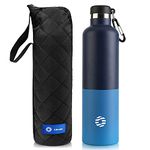 FEIJIAN Stainless Steel Water Bottle 750ml/1000ml Sports Flask Vacuum Insulated Water Bottle Leak Proof BPA Free Metal Water Bottle for School, Cycling, Sports and Gym