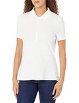 Amazon Essentials Women's Short-Sleeve Polo, White, M