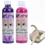 2PCS 250ML Cat Litter Box Deodorant,Odour Deodorizer Freshener for Cats,Cat Litter Smell Eliminator,Long Lasting Odour Eliminator for Cat Litter,Plant-Based Odor Eliminator for Cat#Rose and Lavender