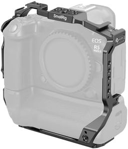 SmallRig R5 Mark II with Battery Grip BG-R20 Camera Cage for Canon, Three-Point Locking Full-Cage with Cold Shoe Mount, Quick Release Plate for Arca for Stabilizer and Tripod Shooting - 5623