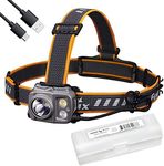 Fenix HP25R v2.0 Headlamp, 1600 Lumen Spotlight, 400 lumens Floodlight and Red Light, USB-C Rechargeable with LumenTac Organizer