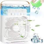 KINZILLA Portable Air Conditioner - Small Personal Air Cooler Quiet AC Portable Mini Computer Cooling Fan USB Powered 1/2/3H Timer, 3 Speed