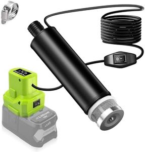 Cordless Submersible Water Pump Compatible with Ryobi 18V Battery, 500GPH Portable Transfer Sump Pump for Camping Tub Garden RV Pond Draining Job Sites(No Battery)
