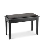 On Stage MUS KB8904B KB8904B Deluxe Piano Bench with Storage Compartment, Black Satin