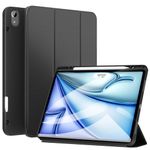 ZtotopCases Shockproof Cover for New iPad Air 13 inch (M2) 2024, Slim Smart Cover with Integrated Stand Function, Lightweight, Auto Wake Sleep, Built-in Pencil Holder- Black