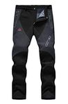 YSENTO Men's Water Resistant Quick Dry Insulated Outdoor Snow Skiing Hiking Cargo Pants Black Size 34