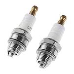 Dreld 2Pcs L7T Spark Plugs, 2 Stroke Engine Spark Plug Engine Accessory Replacement Parts for Chainsaw Brush Cutter Garden Lawnmower Strimmer Trimmer