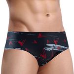 AIEOE Men's Swim Briefs Printed Bikini Swimming Suit Surf Bathing Suit Swimsuits Tag 4XL=US 2XL