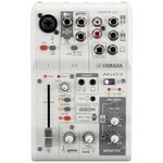 Yamaha AG03MK2 3-Channel Live Streaming Mixer with USB Audio Interface, for Windows, Mac, iOS and Android, in White