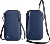 Ghime Nylon Passport Wallet Rfid Blocking, Family Passports Holder And Flight Tickets Holder Waterproof, Large Capacity And Durable For Men And Women (Blue)