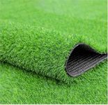 Yazlyn Collection Artificial Grass 35MM pile height for Indoor & Outdoor Use, Natural Look, Long-Lasting, UV-Protected, Kid & Pet Safe, Natural Green grass carpet - 11.5X16 Feet