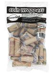 Coin-Tainer Assorted Two Dollar, Dollar, Quarter, Dimes, Nickels, Paper Coin Wrappers, Pack of 36