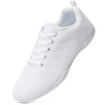 CADIDL Cheer Shoes Women White Cheerleading Dance Shoes, L853-white, 5 UK