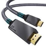 USB C to HDMI Cable [8K, 48Gbps], Maxonar Type C to HDMI 2.1 Adapter Cord, 8K@30Hz, 4K@120Hz, HDR, [Thunderbolt 4/3, USB 4 Compatible] for iMac, MacBook Pro/Air M1 2021, iPad Pro, Surface Pro, 6ft