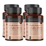 Pureclinica High Potency Ginkgo Biloba 30,000mg x 360 Tablets (4 Bottles of 90) - 12 months supply - 5 times The strength of competitor products